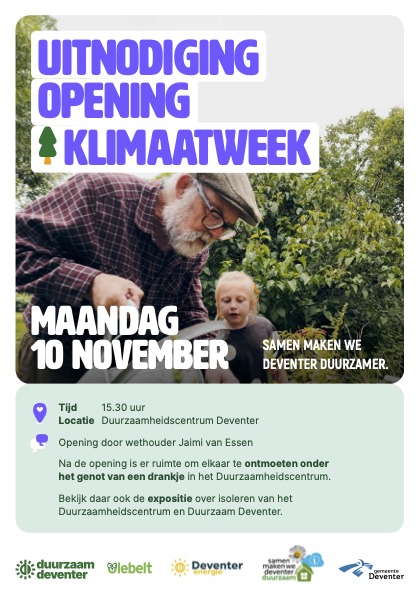 uitnodiging opening Klimaatweek 2025